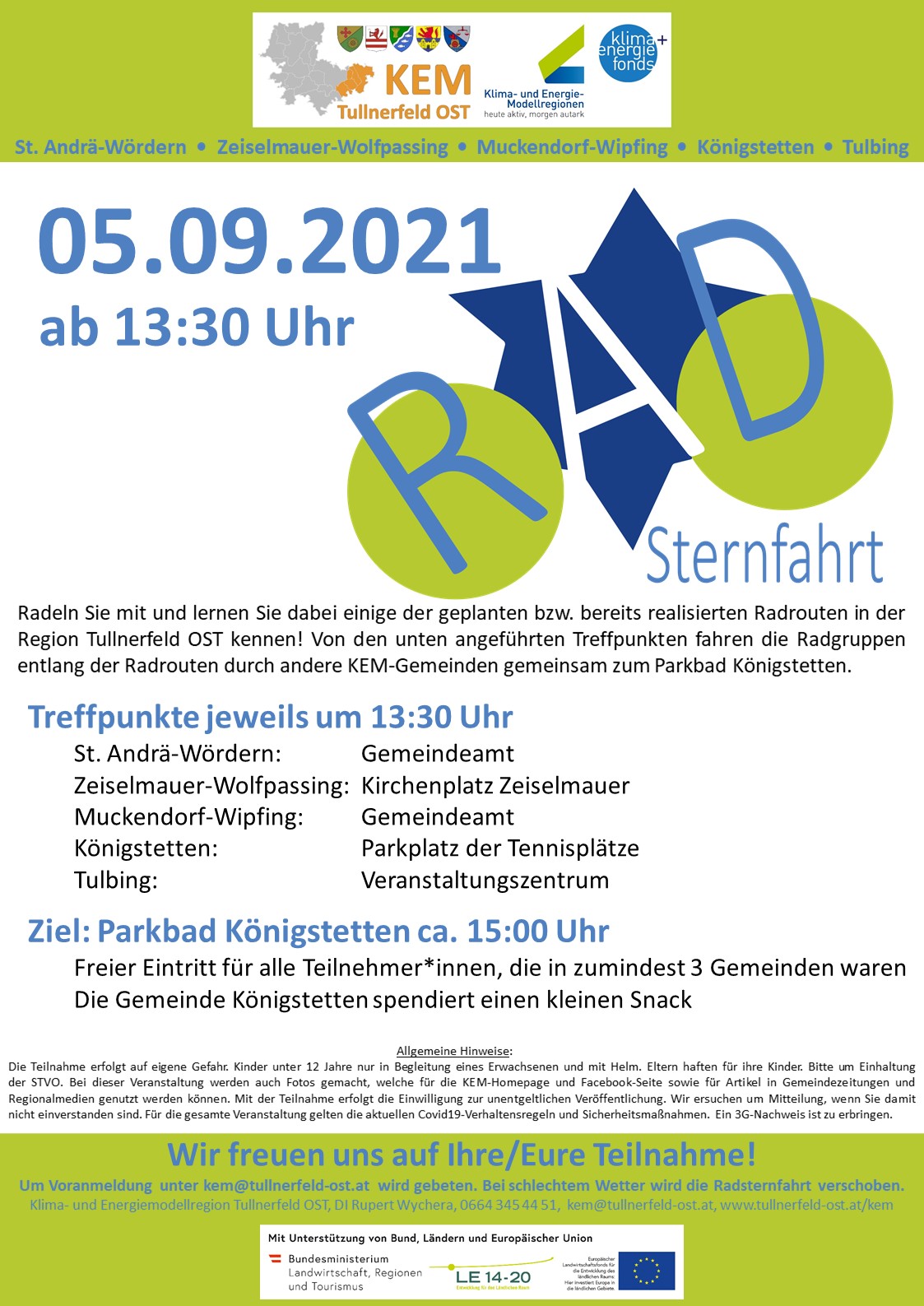 Radsternfahrt Plakat 2021